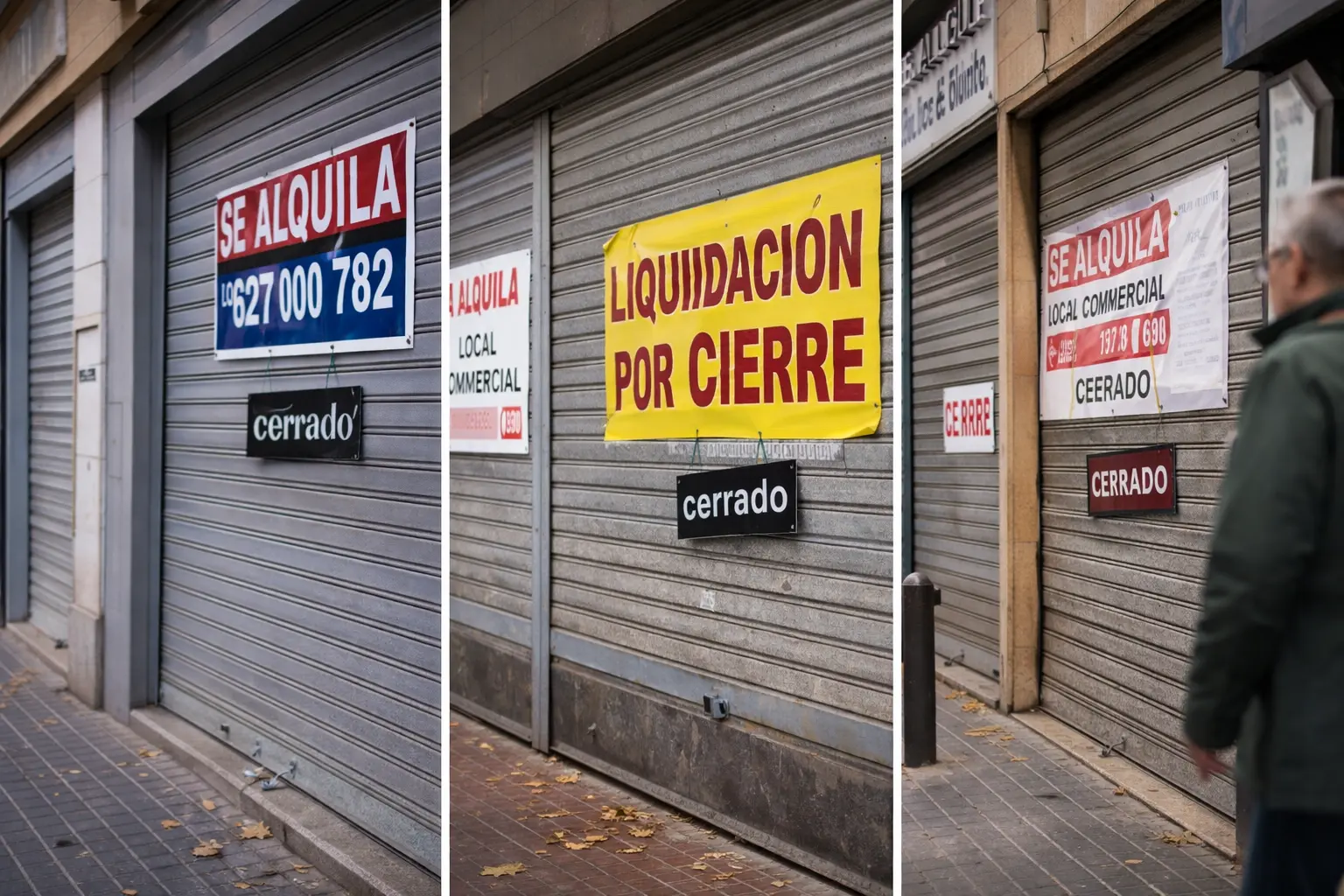 Cierre récord de comercios en España en 2025: más de 13.500 negocios bajan la persiana