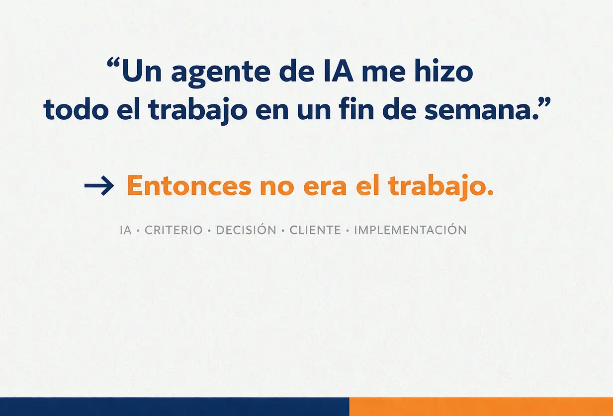 Imagen conceptual de un agente de inteligencia artificial trabajando sobre datos, representando su capacidad para estructurar información pero sin contexto operativo real.