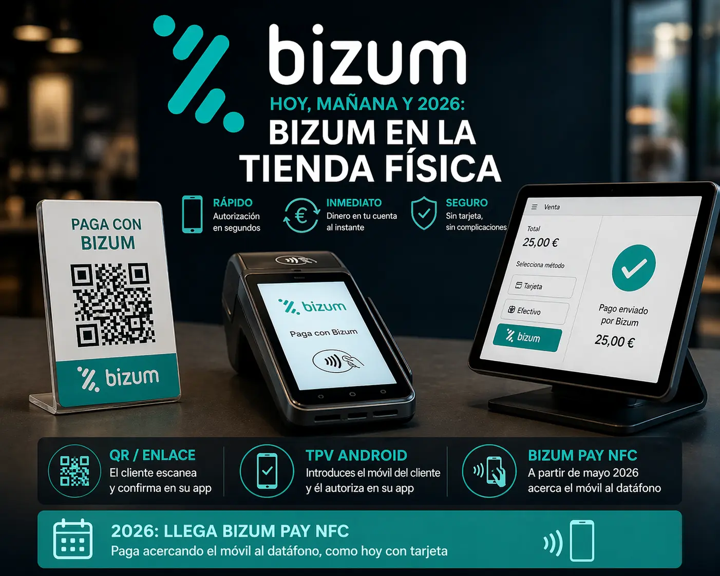 Bizum en tienda física: realidad operativa, encaje regulatorio y transición hacia el pago contactless (2026)