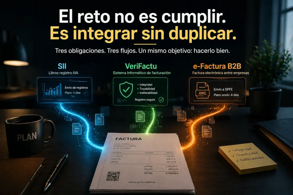Visual sobre coexistencia de flujos regulatorios y cómo el riesgo no es la duplicidad normativa sino una mala arquitectura operativa.