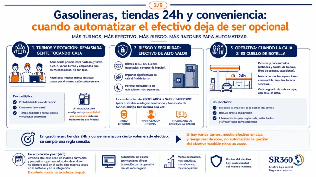 “Comparativa entre bar familiar y bar con turnos para entender cómo cambia la gestión del efectivo según empleados, cierres y presión operativa.”