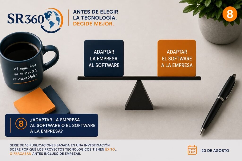 Equilibrio entre adaptar la empresa al software y adaptar el software a la empresa
