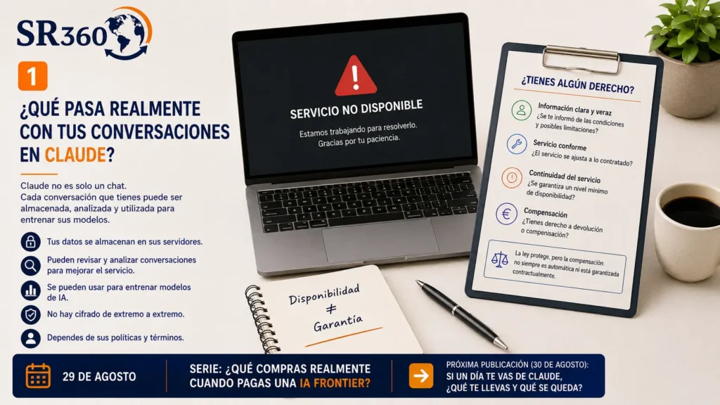 Conversaciones en Claude, uso de datos para entrenamiento, conservación de la información y controles disponibles para el usuario.