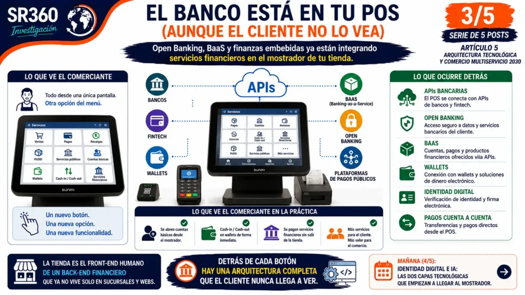 El banco está en tu POS: Open Banking, BaaS y finanzas embebidas integradas en el punto de venta